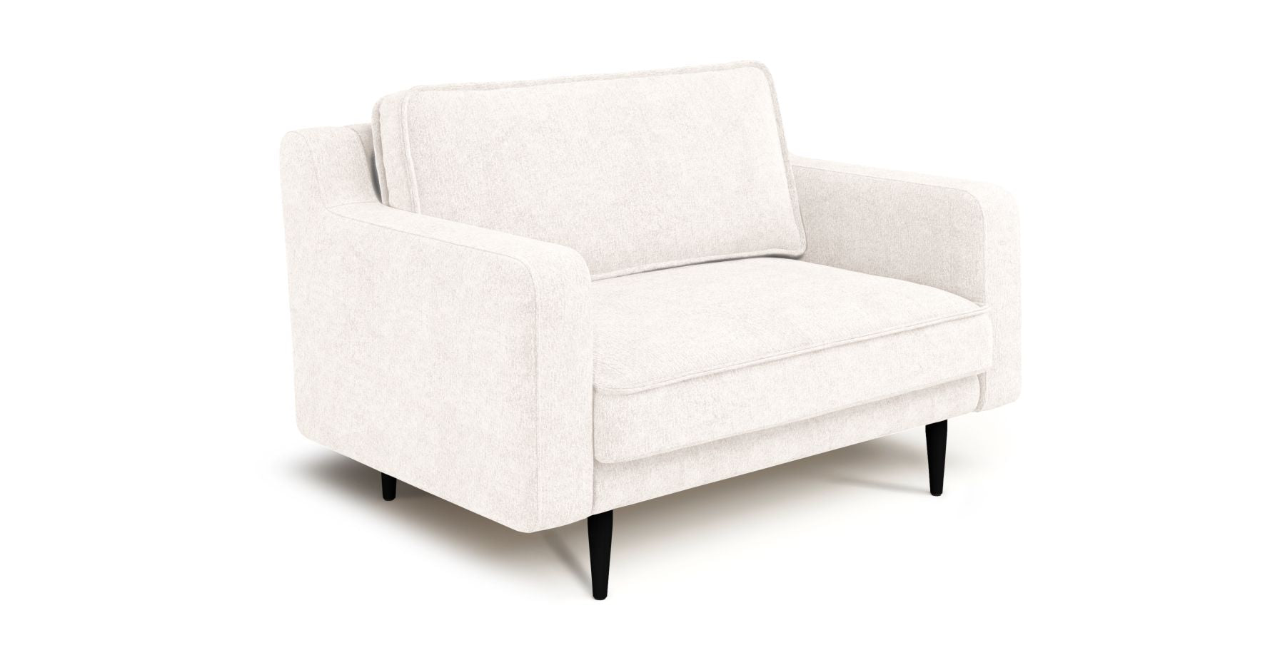 Klem Slim Loveseat Ahşap Ayak - Dokulu Şönil