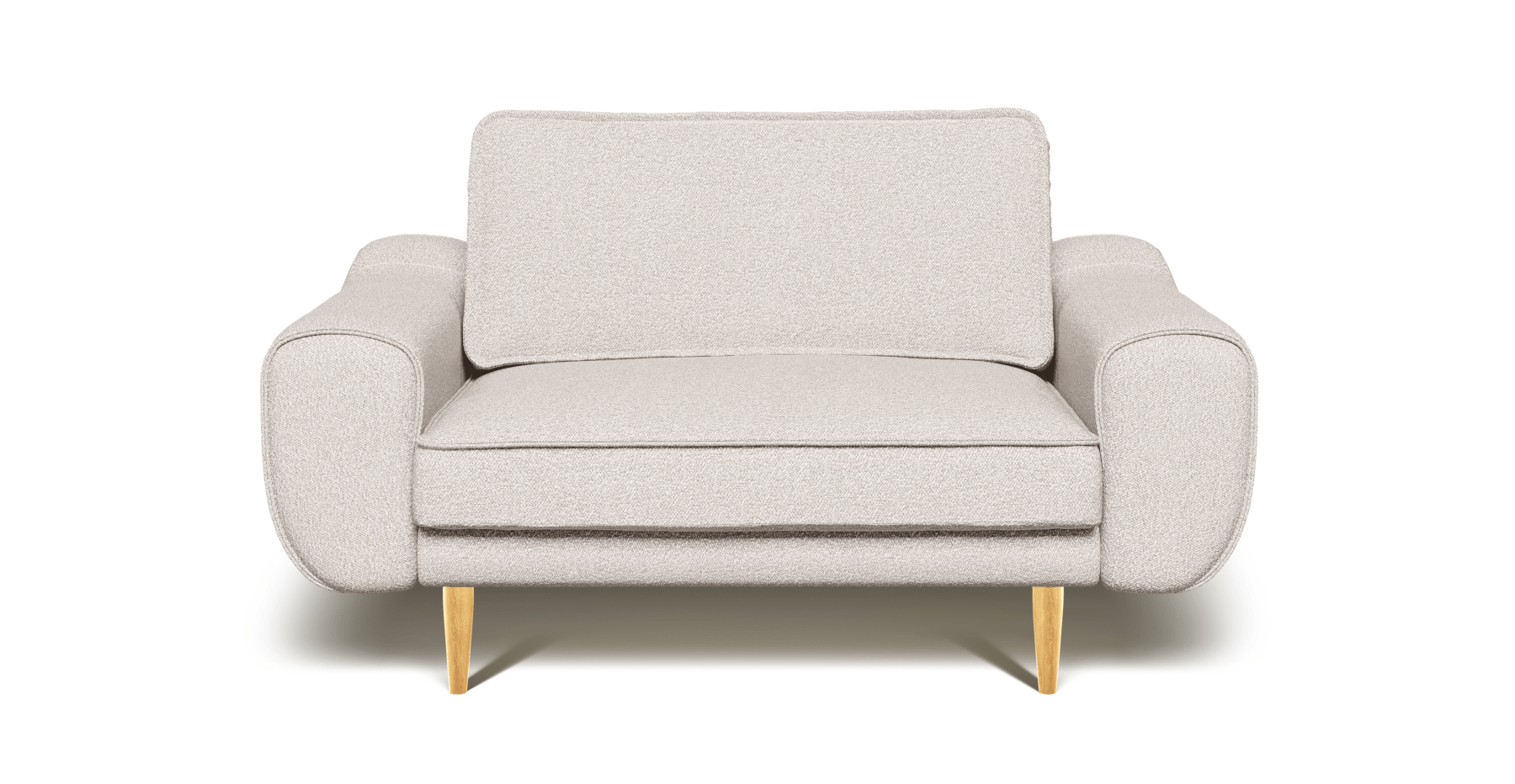 Klem Loveseat Ahşap Ayak - Bukle