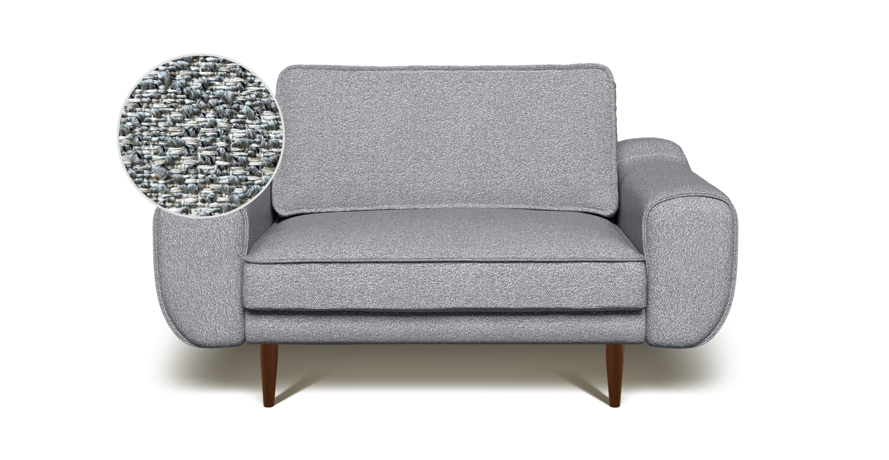 Klem Loveseat Ahşap Ayak - Bukle