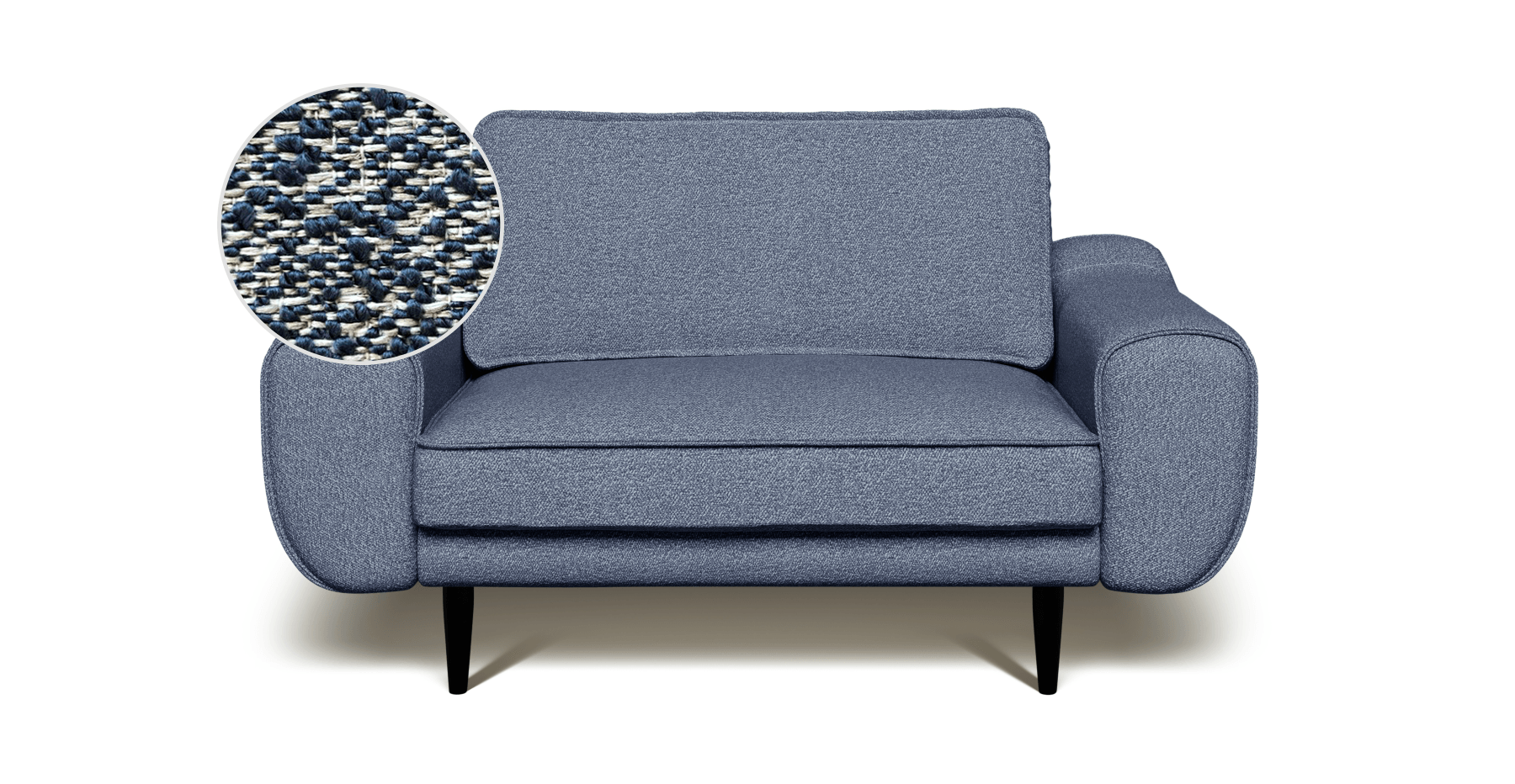 Klem Loveseat Ahşap Ayak - Bukle