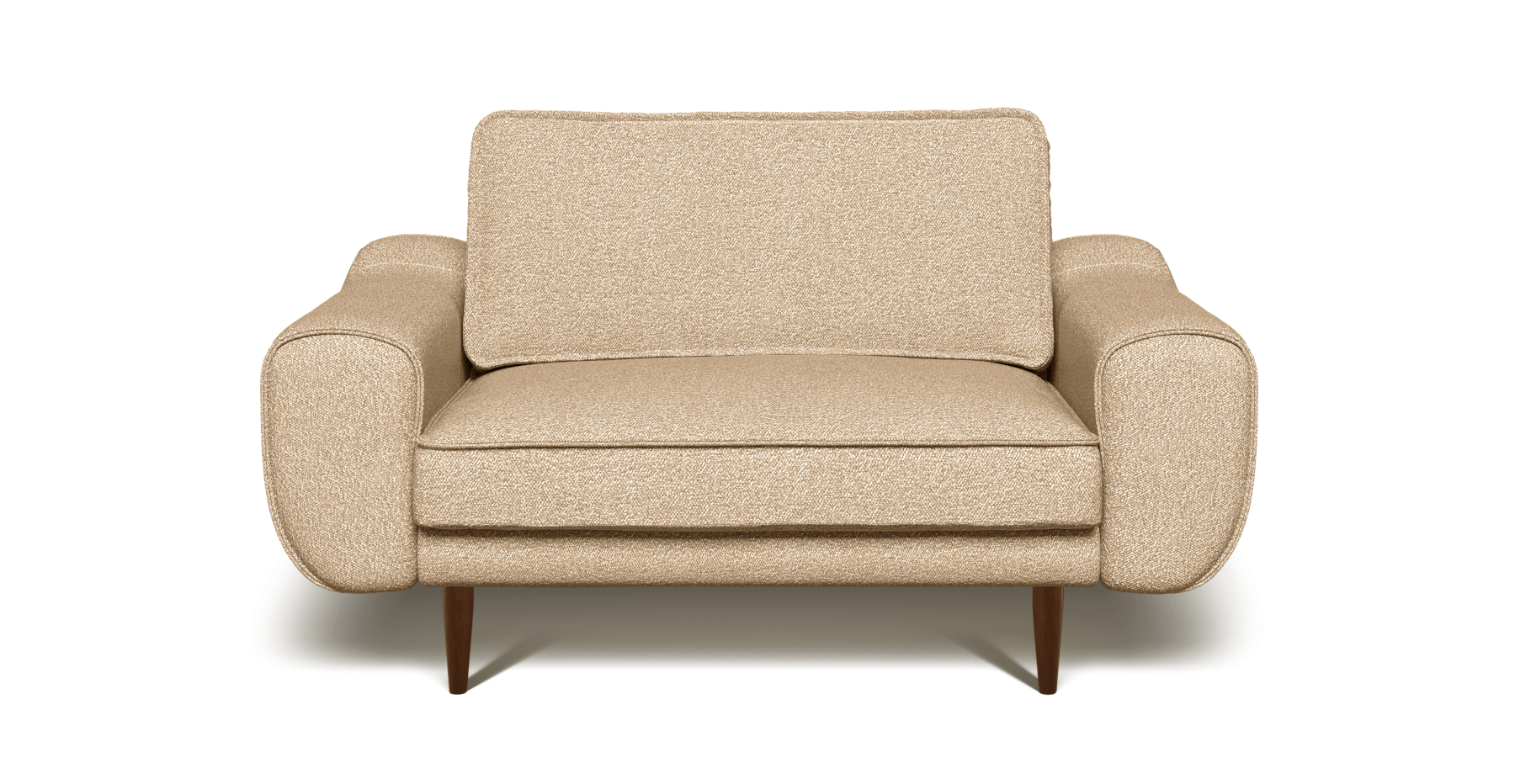 Klem Loveseat Ahşap Ayak - Bukle