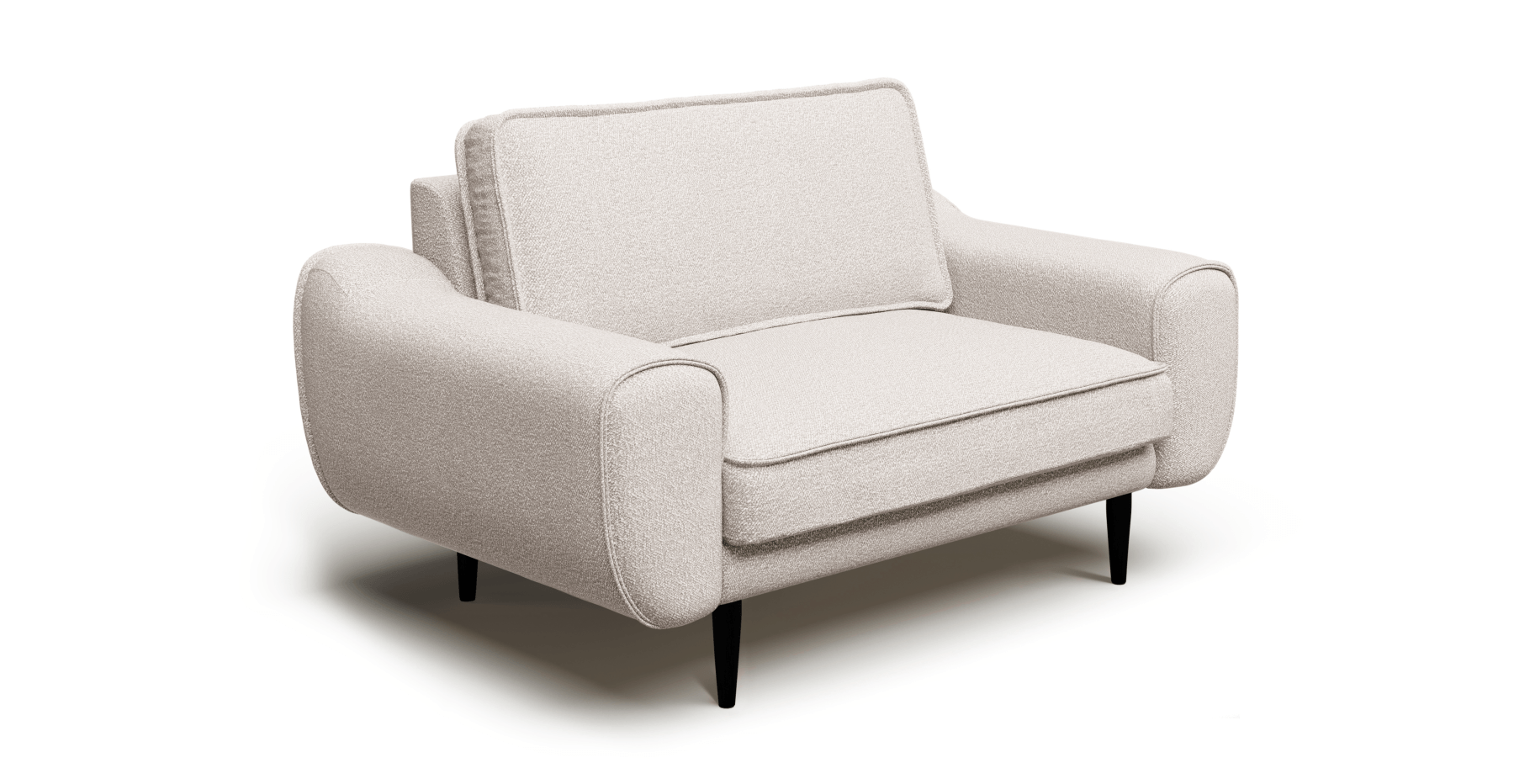 Klem Loveseat Ahşap Ayak - Bukle