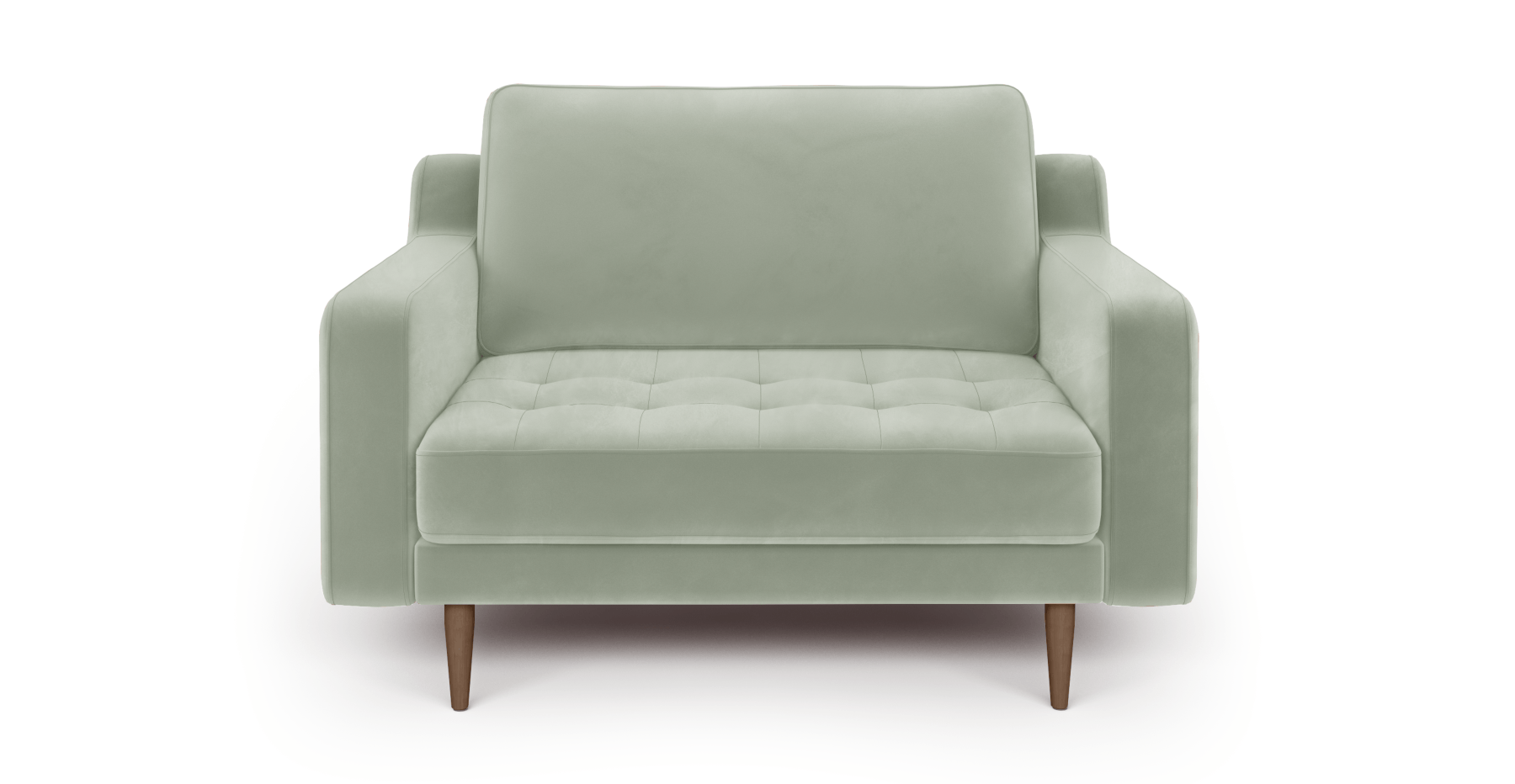 Modsy Loveseat Ahşap Ayak - Kadife