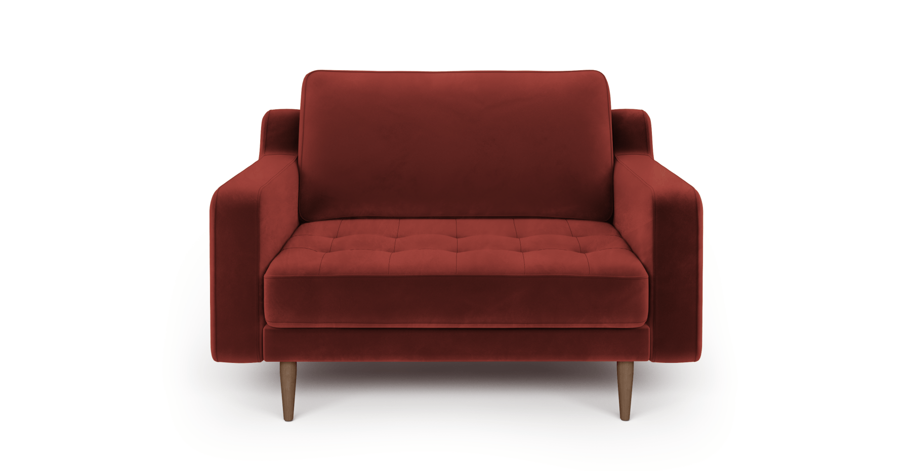 Modsy Loveseat Ahşap Ayak - Kadife