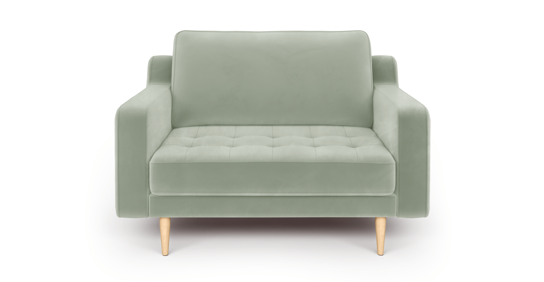 Modsy Loveseat Ahşap Ayak - Kadife