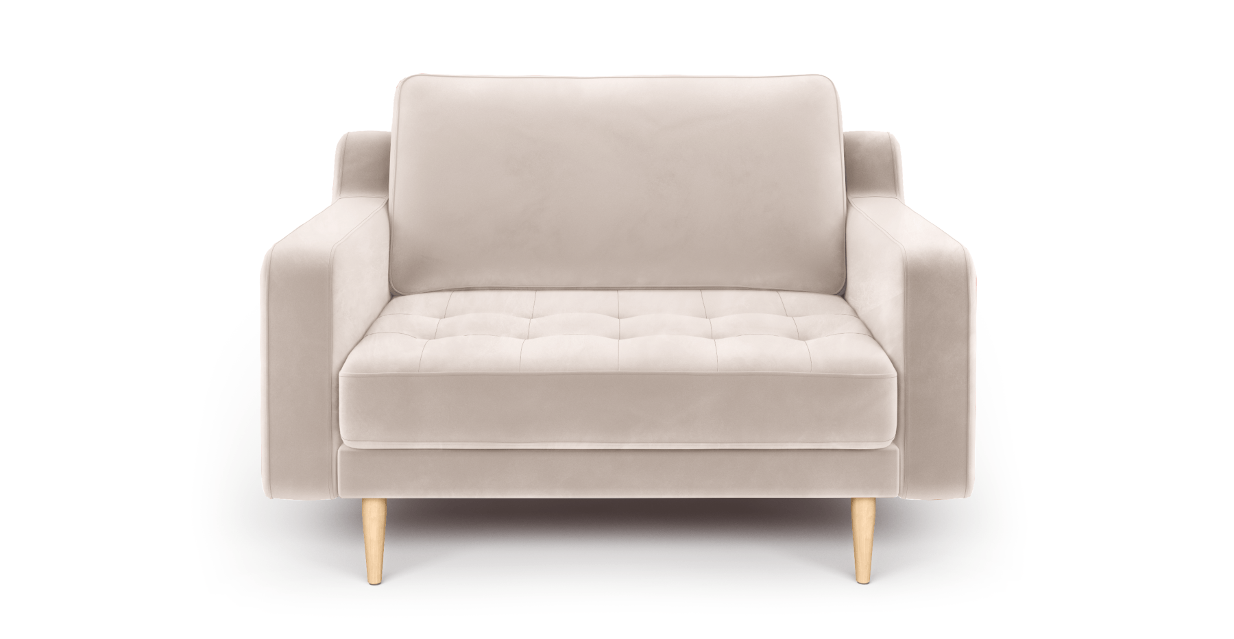 Modsy Loveseat Ahşap Ayak - Kadife