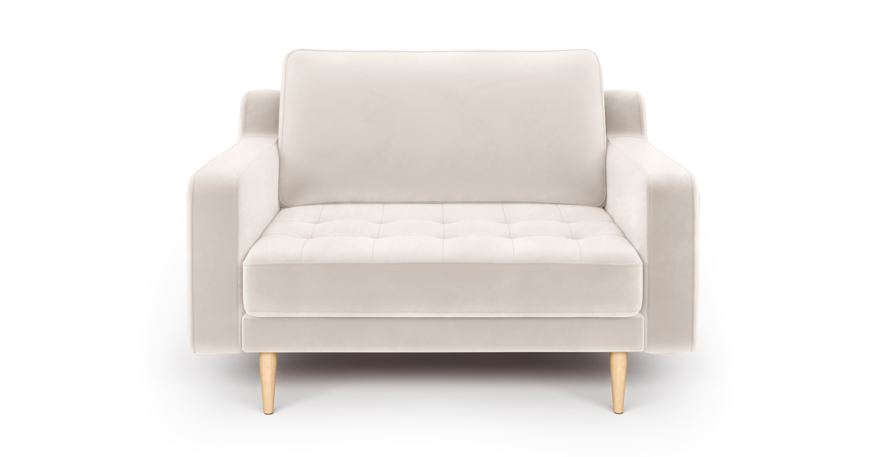 Modsy Loveseat Ahşap Ayak - Kadife