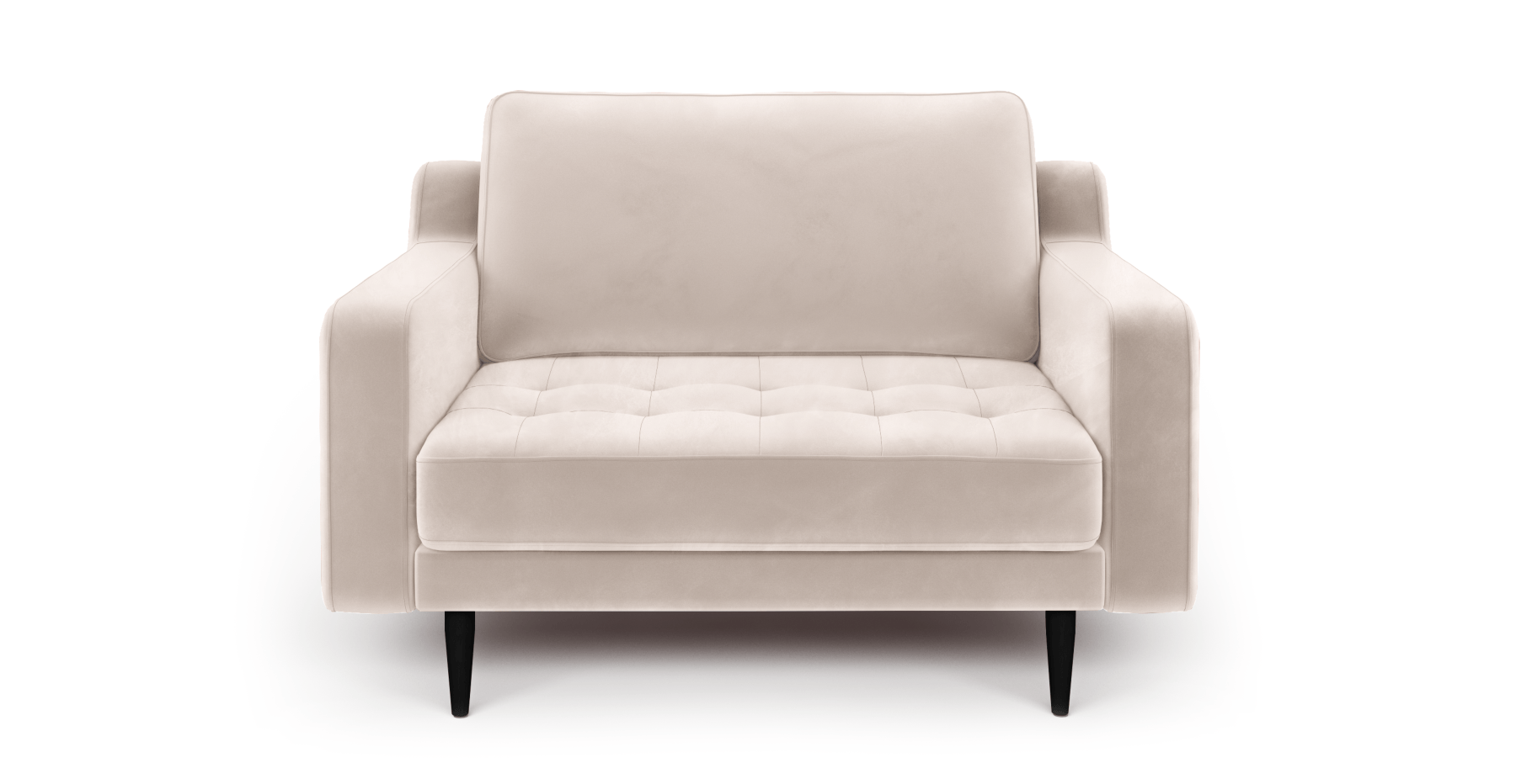 Modsy Loveseat Ahşap Ayak - Kadife