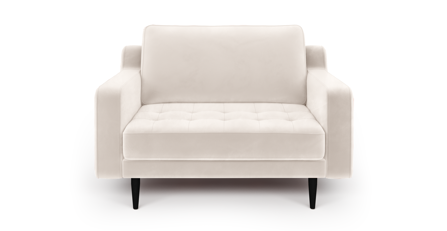 Modsy Loveseat Ahşap Ayak - Kadife