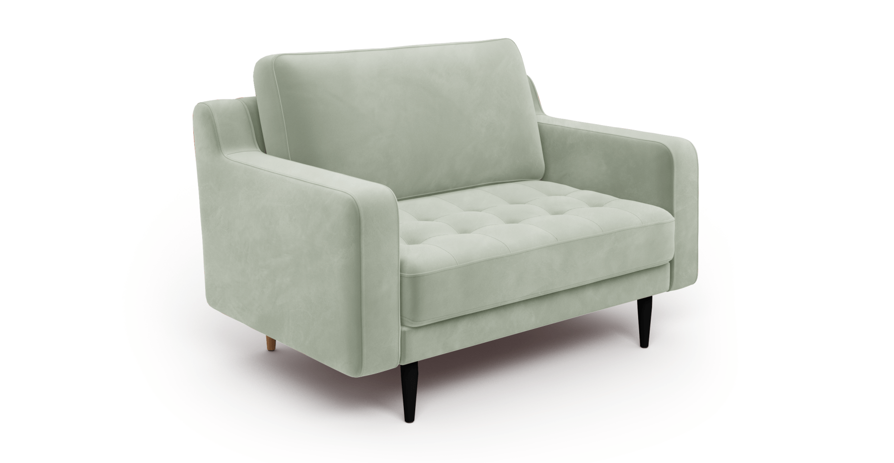 Modsy Loveseat Ahşap Ayak - Kadife