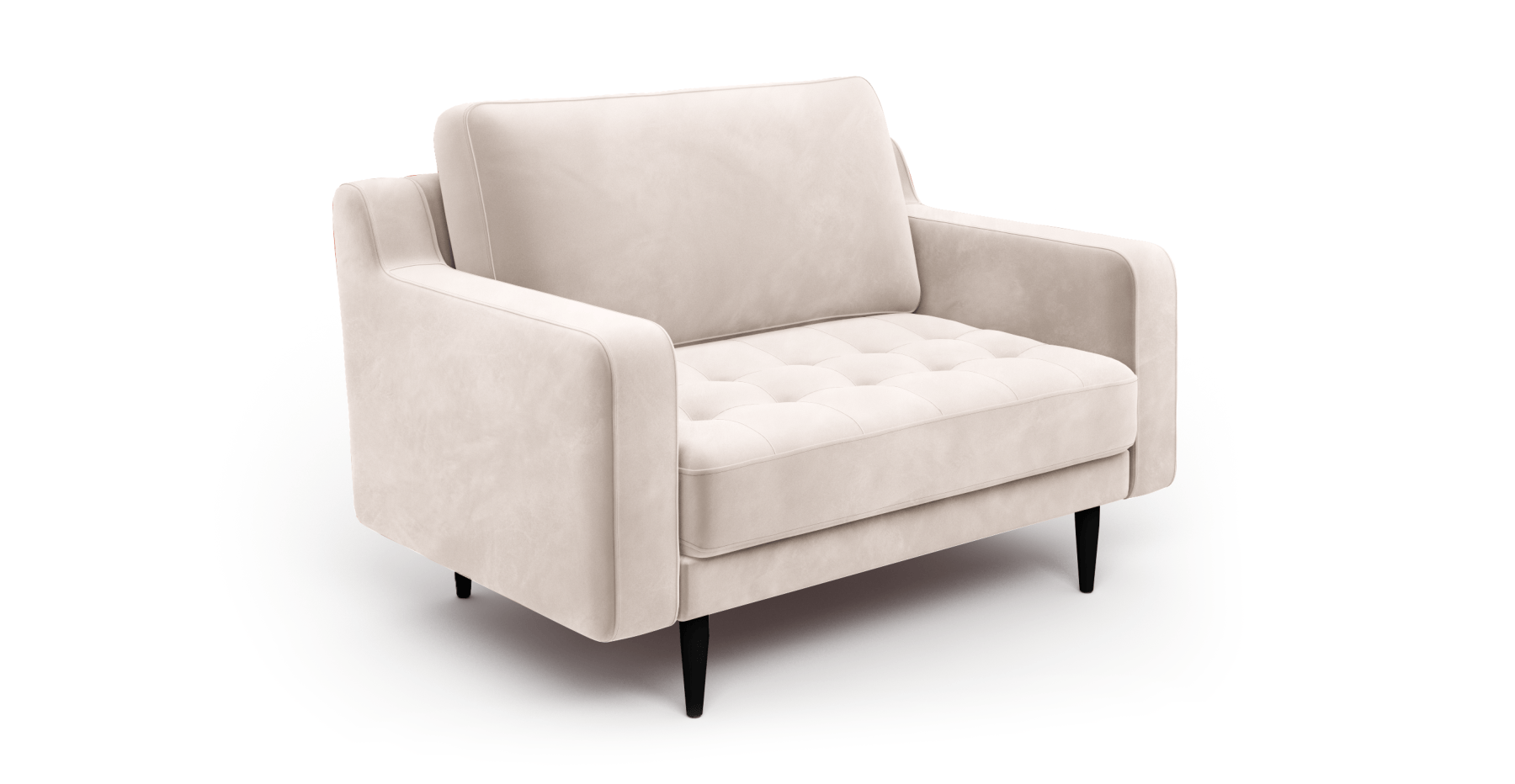 Modsy Loveseat Ahşap Ayak - Kadife