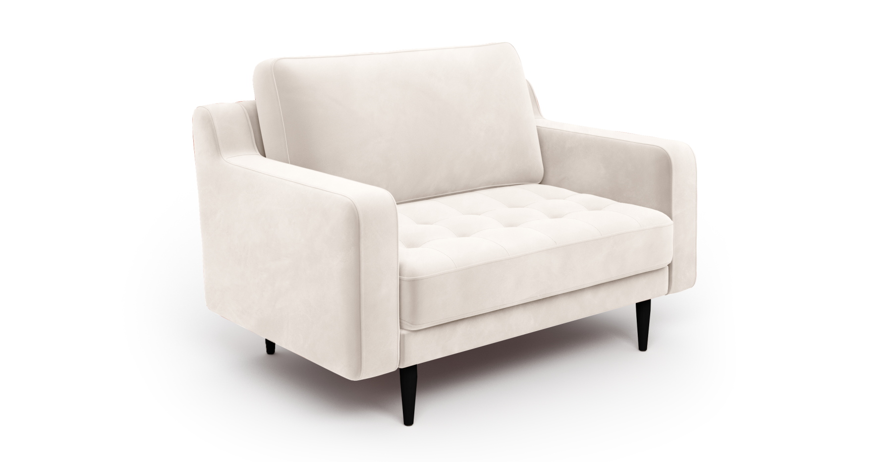 Modsy Loveseat Ahşap Ayak - Kadife