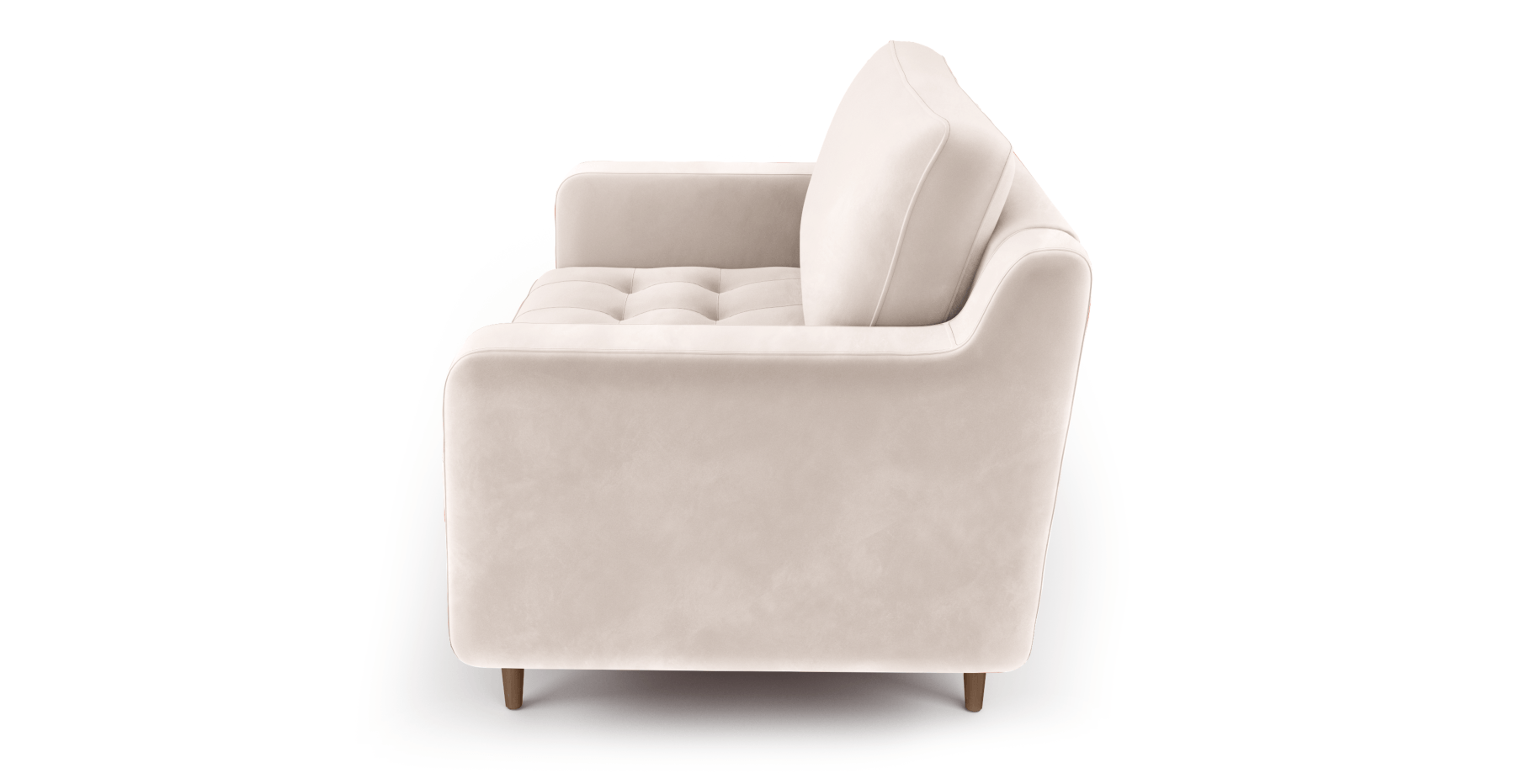 Modsy Loveseat Ahşap Ayak - Kadife