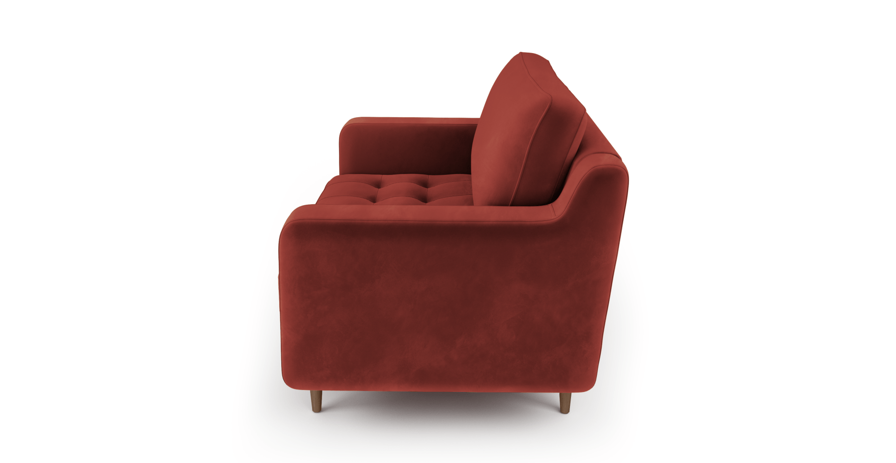 Modsy Loveseat Ahşap Ayak - Kadife