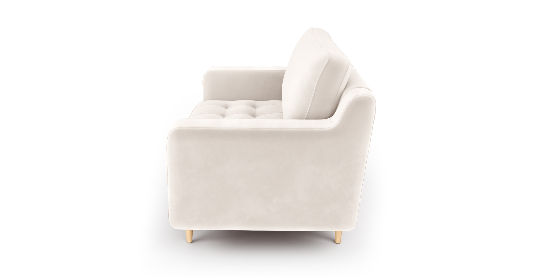 Modsy Loveseat Ahşap Ayak - Kadife