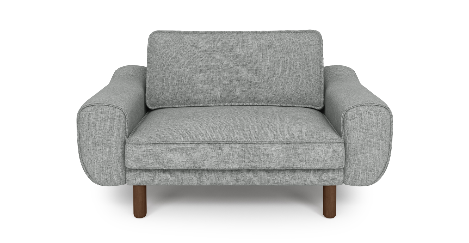 Klem Loveseat Silindir Ahşap Ayak - Keten