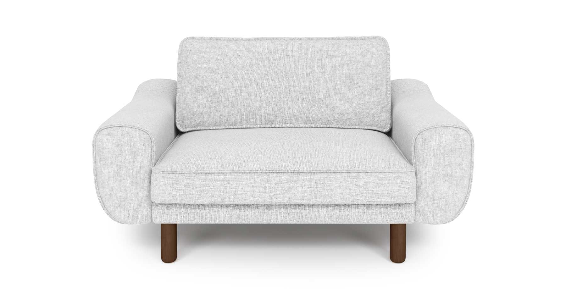 Klem Loveseat Silindir Ahşap Ayak - Keten