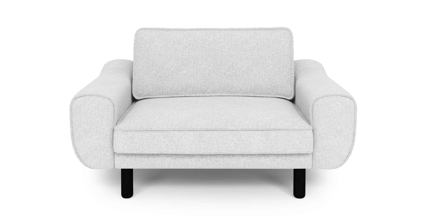 Klem Loveseat Silindir Ahşap Ayak - Keten