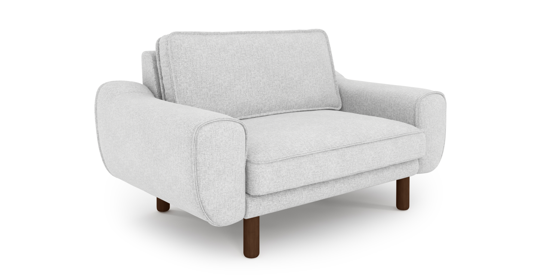 Klem Loveseat Silindir Ahşap Ayak - Keten