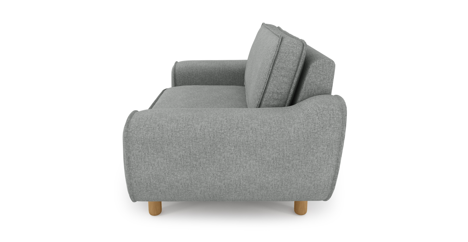 Klem Loveseat Silindir Ahşap Ayak - Keten