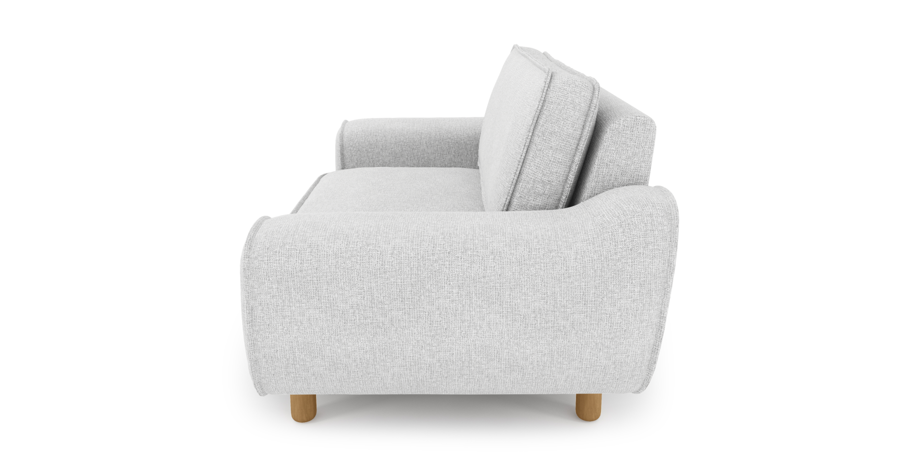 Klem Loveseat Silindir Ahşap Ayak - Keten