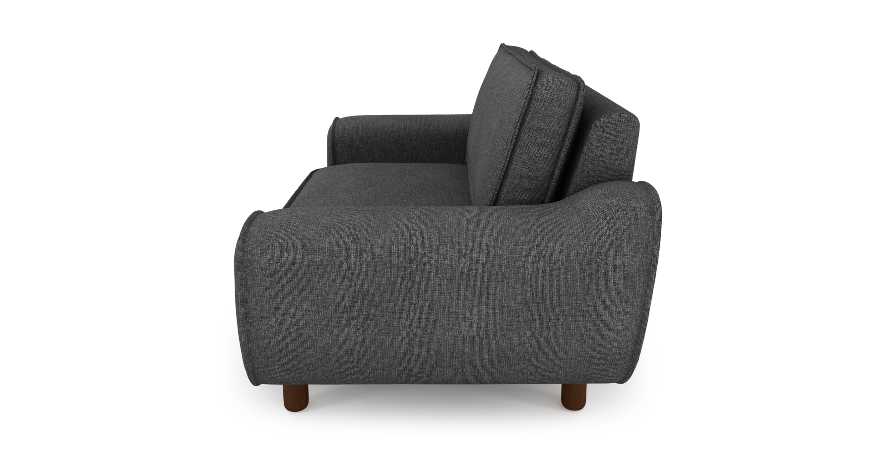 Klem Loveseat Silindir Ahşap Ayak - Keten