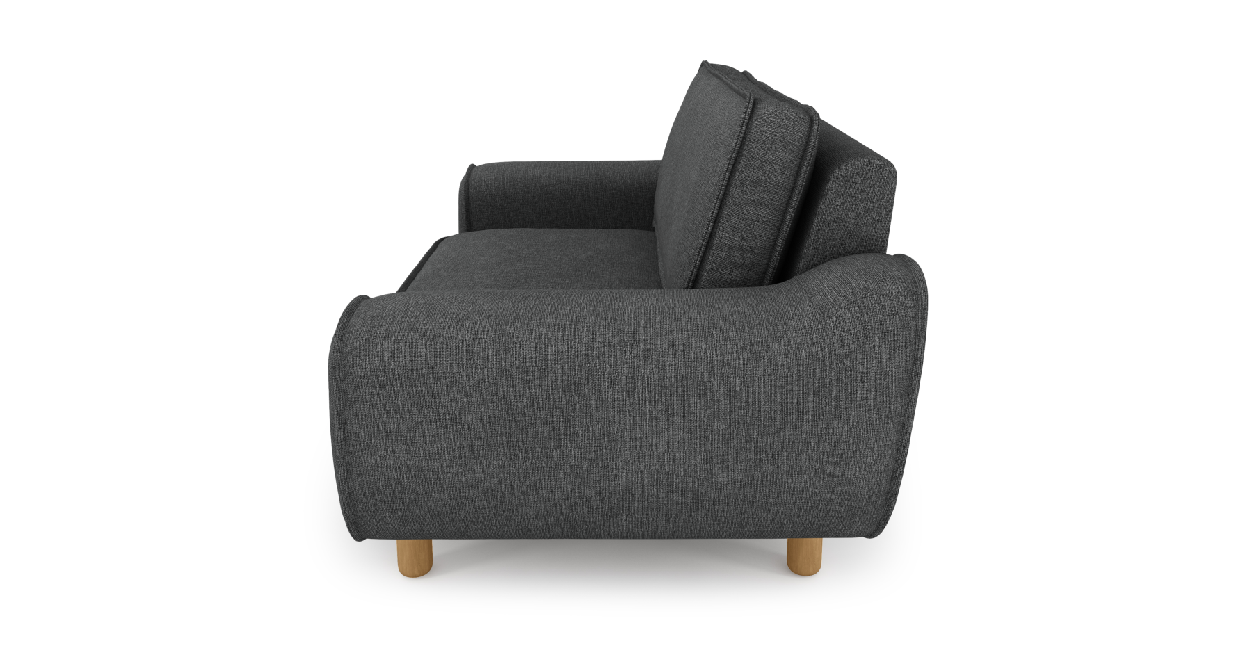 Klem Loveseat Silindir Ahşap Ayak - Keten