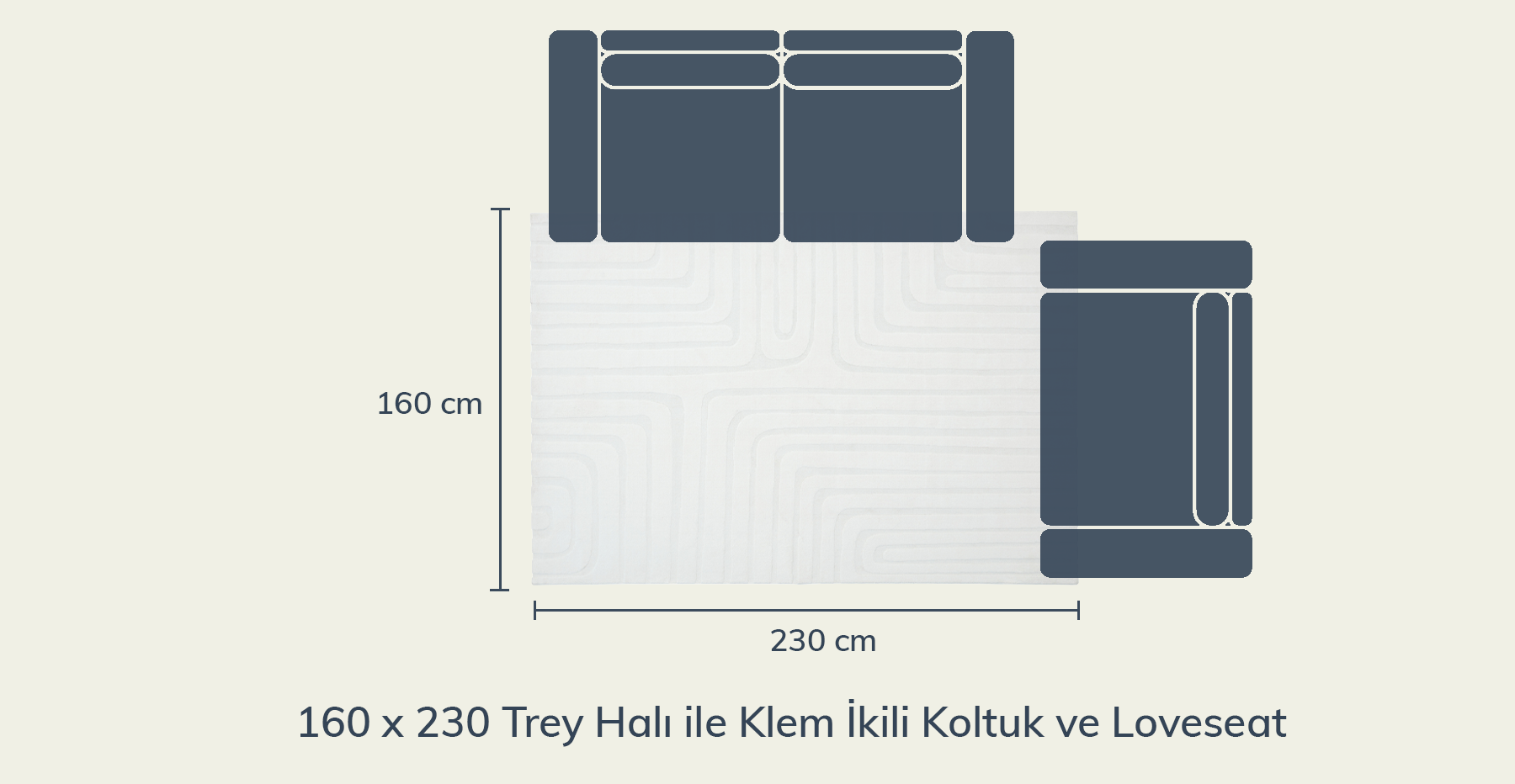 Trey Yumuşak Halı - 160 x 230