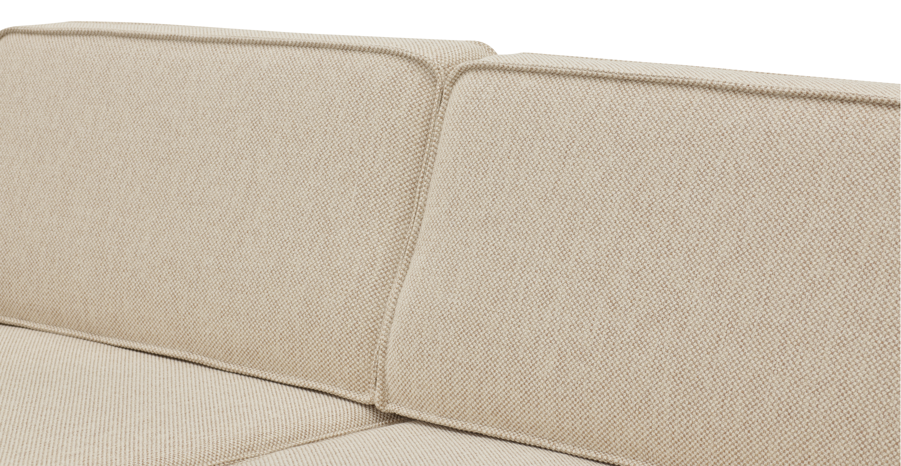 Klem Slim Loveseat Silindir Ahşap Ayak - Doğal Doku