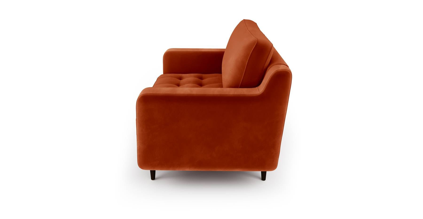 Modsy Loveseat Ahşap Ayak - Kadife