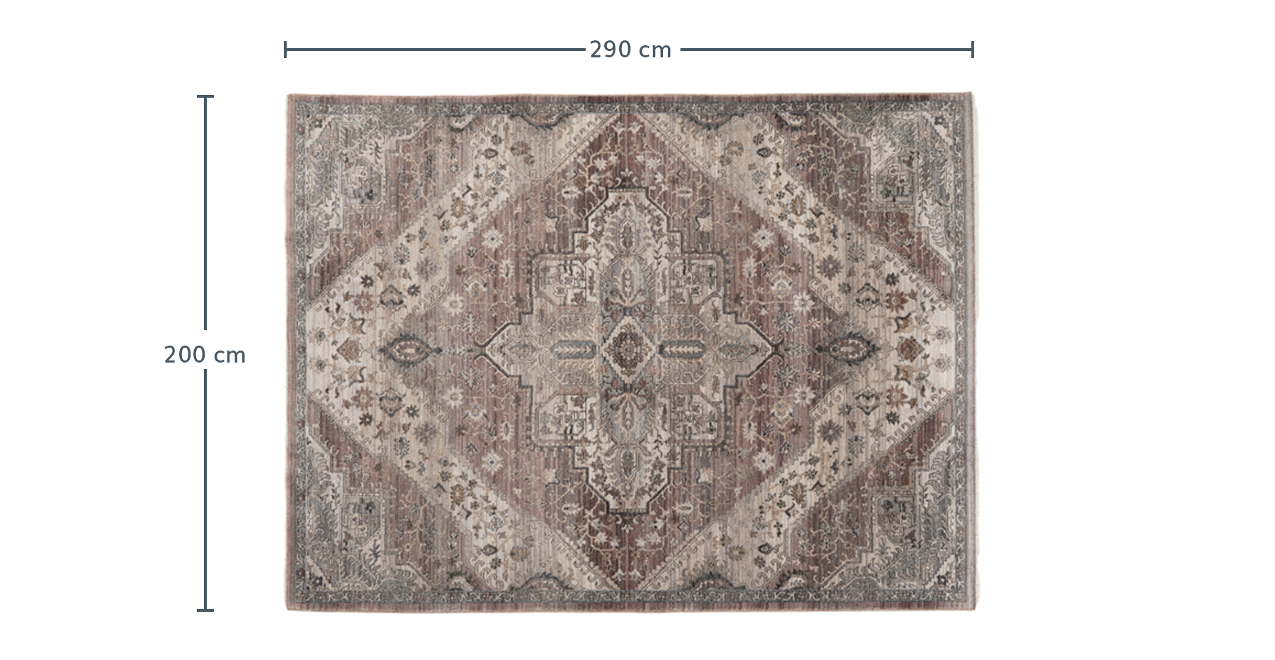 Rossa Vintage Desenli Halı - 200 x 290