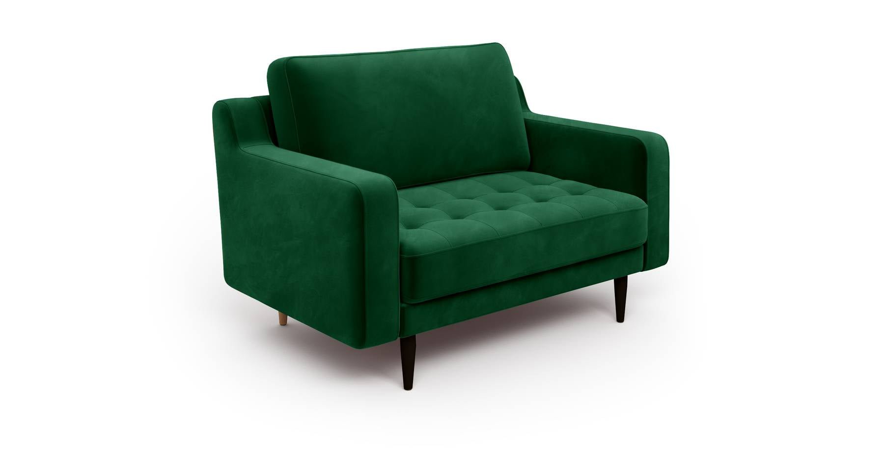 Modsy Loveseat Ahşap Ayak - Kadife